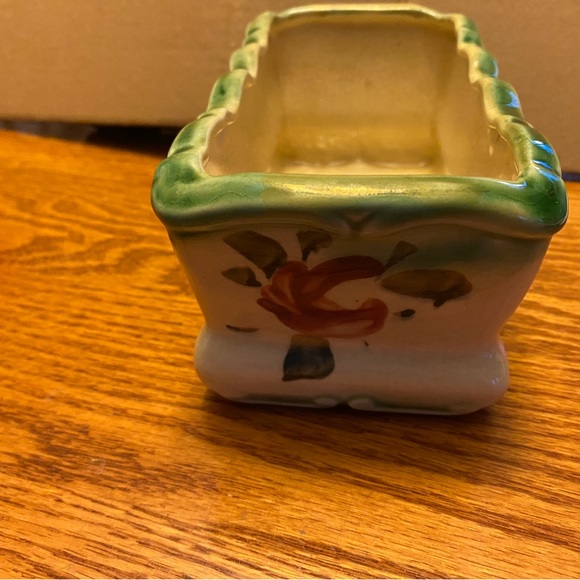 Vintage Shafford Hand Decorated Crackle Ceramic Planter Japan - Picture 4 of 6